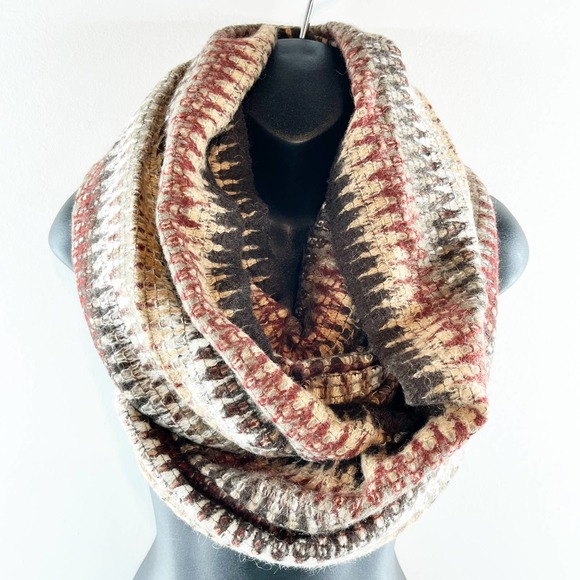 Missoni Zigzag-Striped Print Knit Cozy Infinity Cowl Scarf Multicolor One Size - Picture 3 of 5